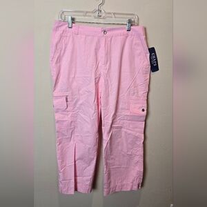 Chaps Soft Lady Pink Cropped Trousers NWT